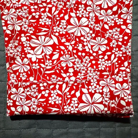 WESTBOUND Red Floral 3/4 Sleeve Wrinkle Free Button Down Shirt Blouse - size XL - Picture 3 of 6